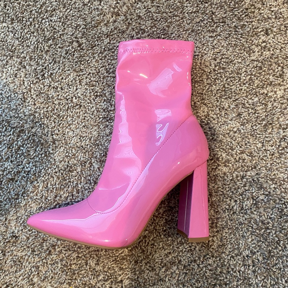 Bamboo Paten Leather Booties